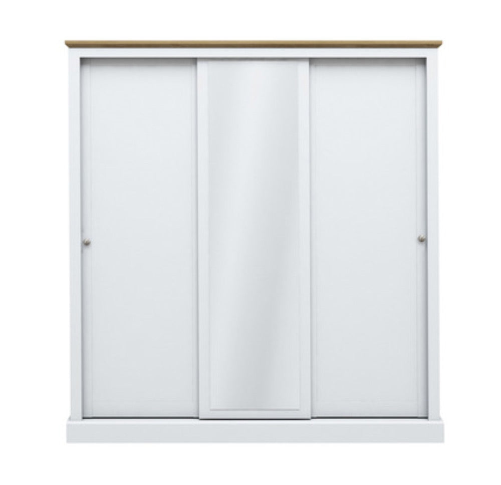 Dawlish White 3 Sliding Door Wardrobe