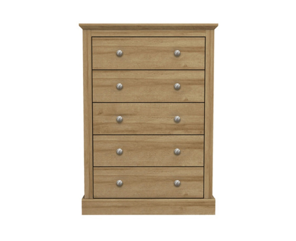 Dawlish Oak 5 Drawer Chest