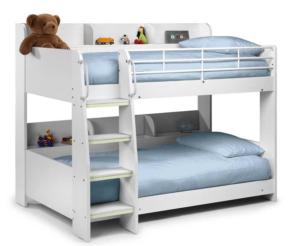 Double Star All White Bunk Bed
