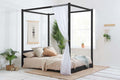 Dartford Black Double Four Poster Bed Frame