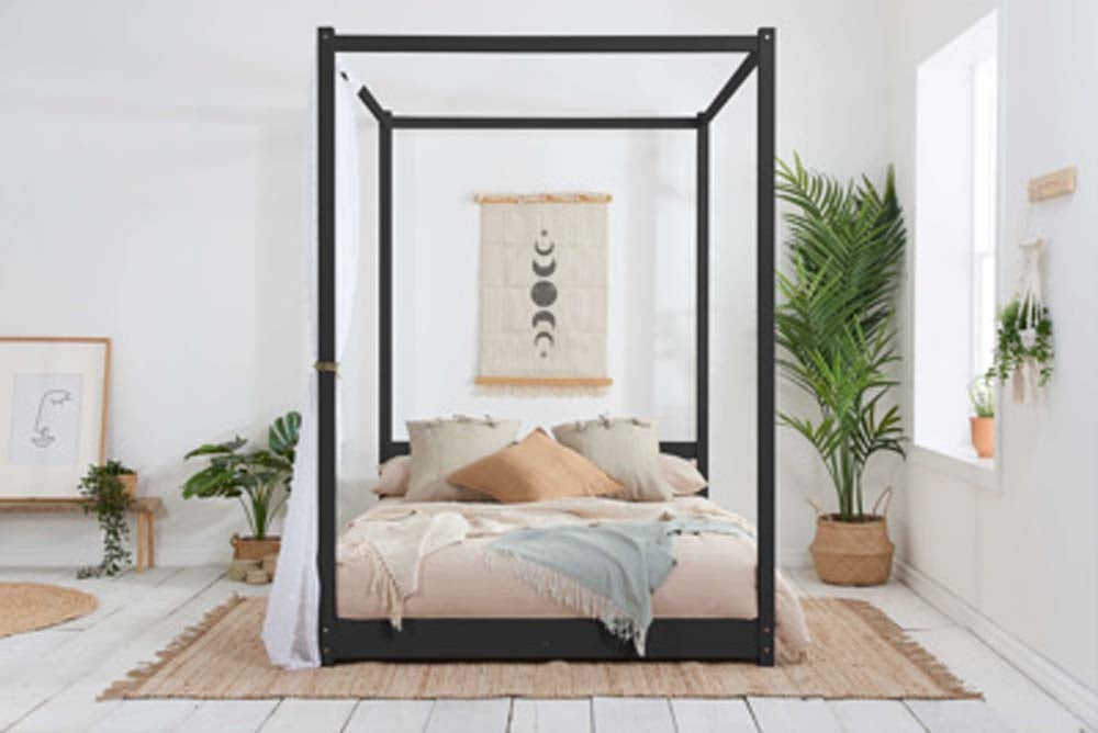 Dartford Black King Size Four Poster Bed Frame