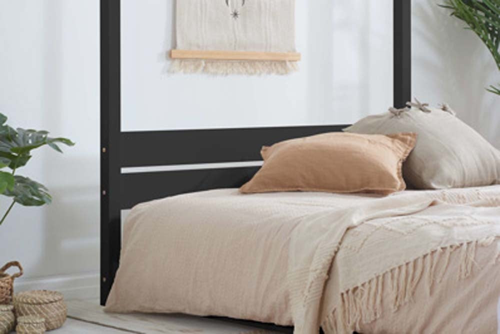 Dartford Black Double Four Poster Bed Frame