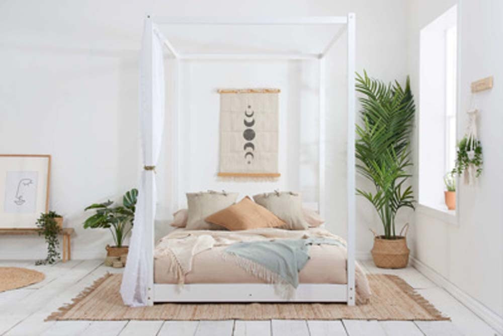 Dartford White Double Four Poster Bed Frame