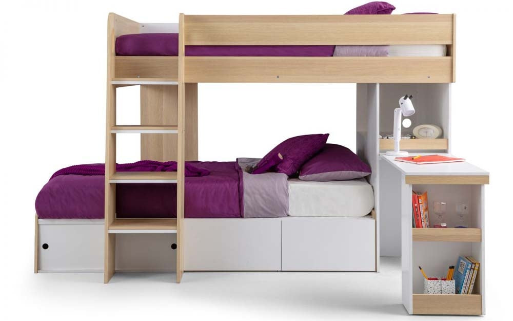 Eternal Oak And White Bunk Bed