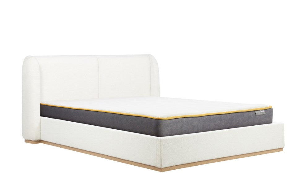 Edinburgh White Boucle King Size Bed Frame