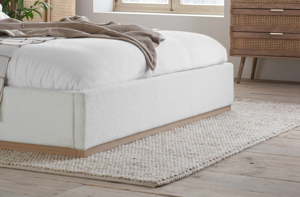 Edinburgh Boucle Bed Frame foot end