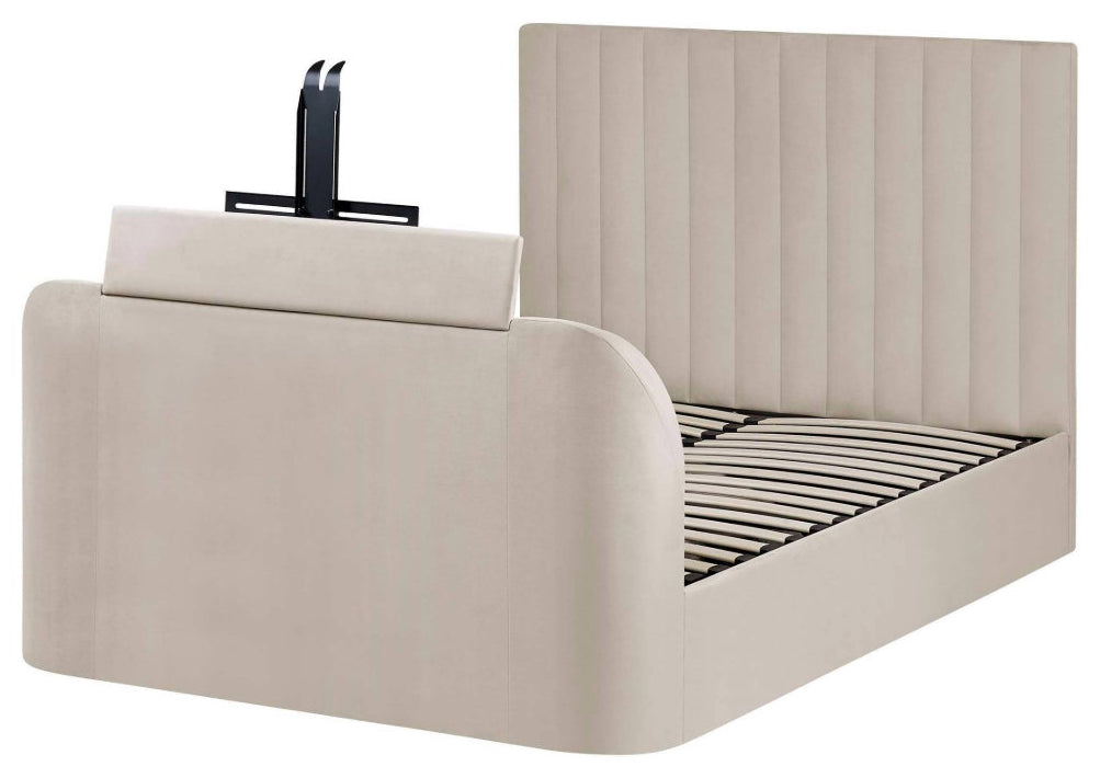 Elanor king size TV bed with drawer open
