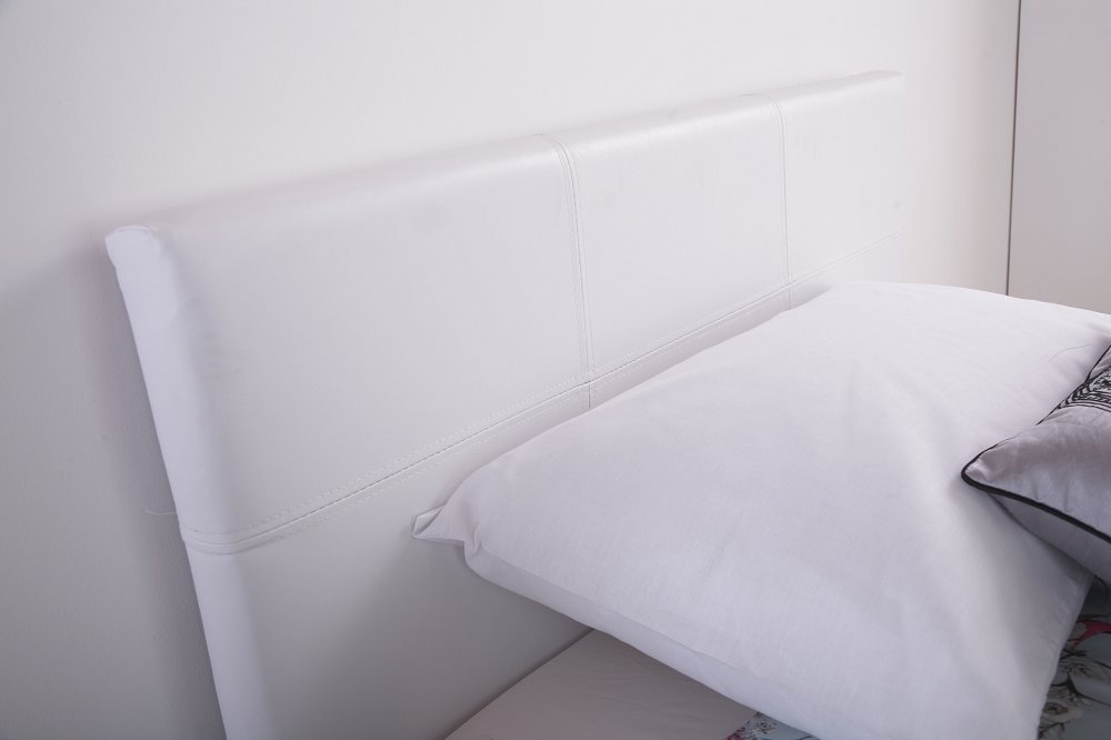 End Lift Ottoman Storage White Single Bed Frame
