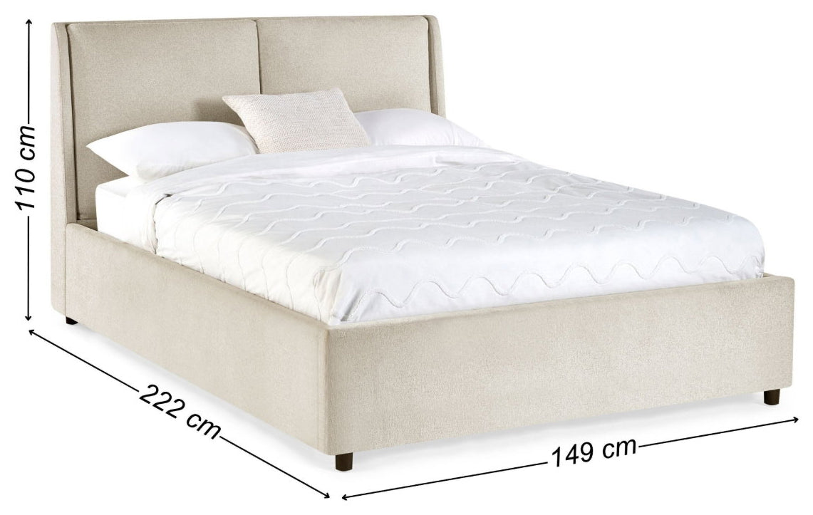 Fifth Avenue Beige Double Ottoman Bed dimensions