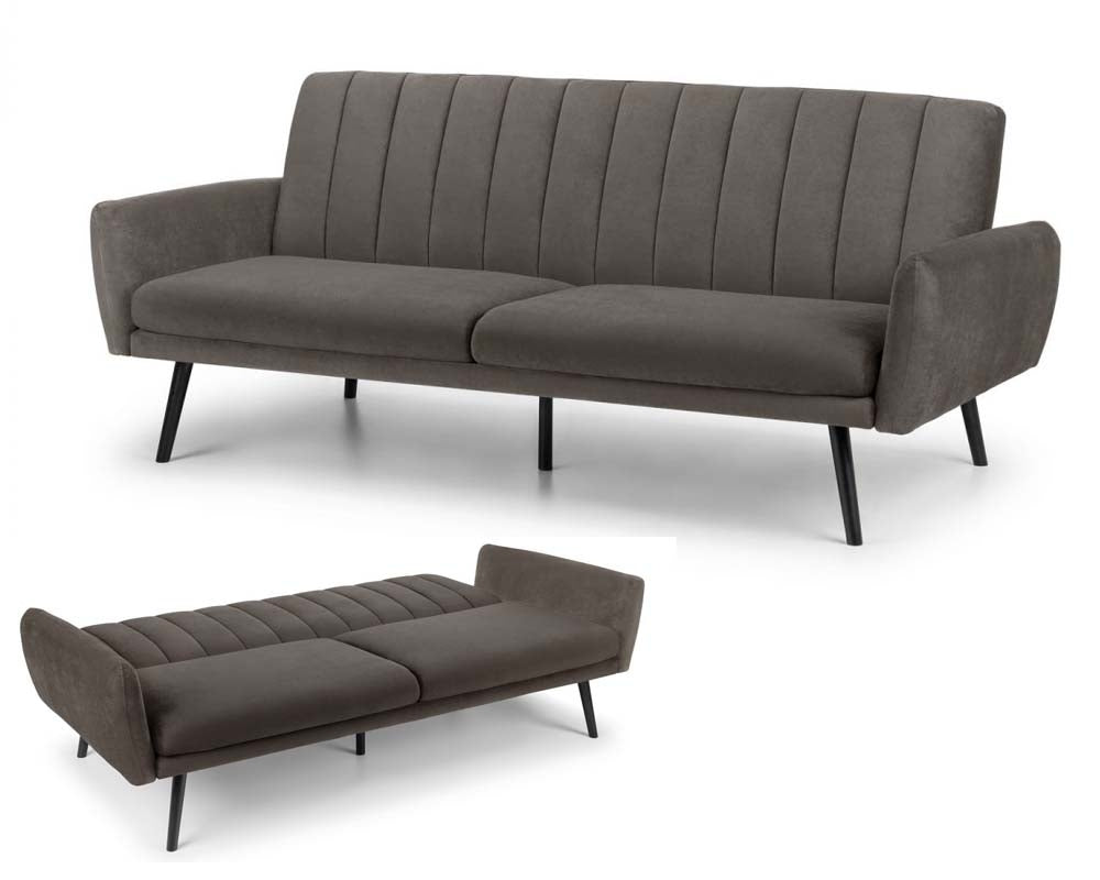 Fina Grey Velvet Sofa Bed