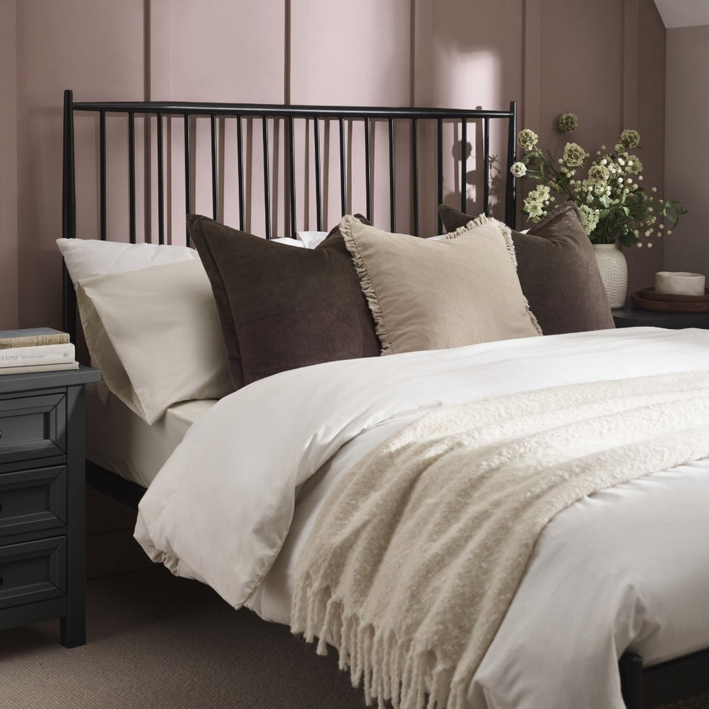 Flyde black spindle headboard detail