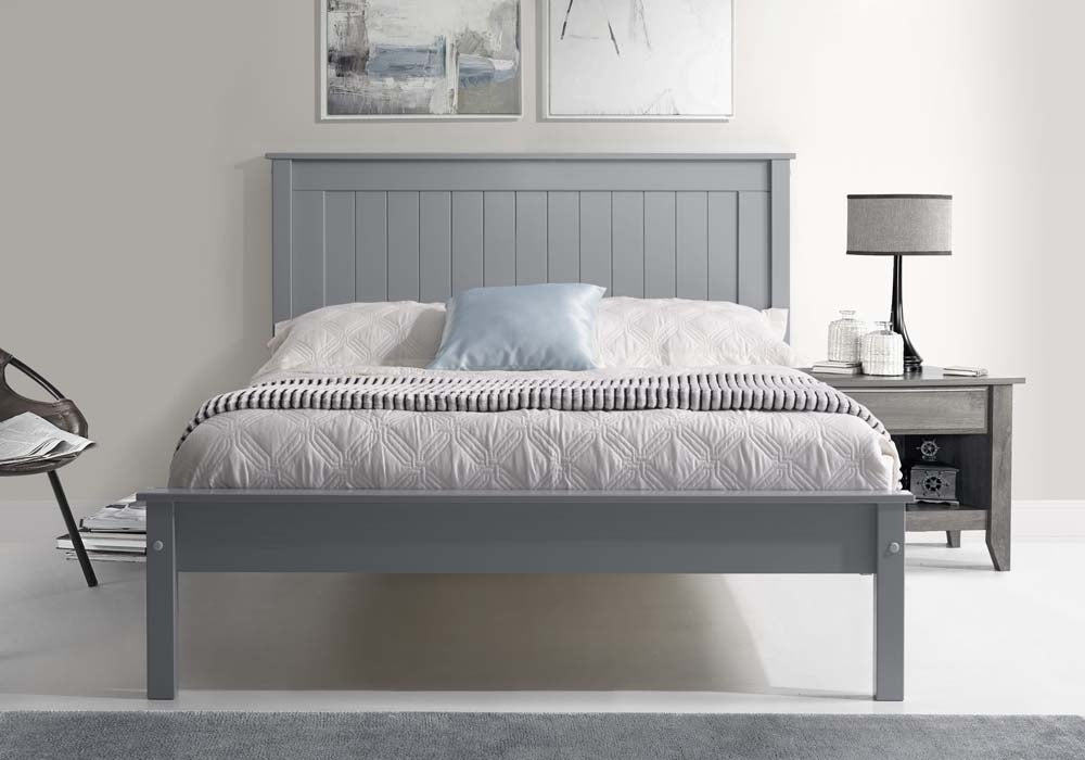 Taurean Grey Low Foot King Size Bed Frame