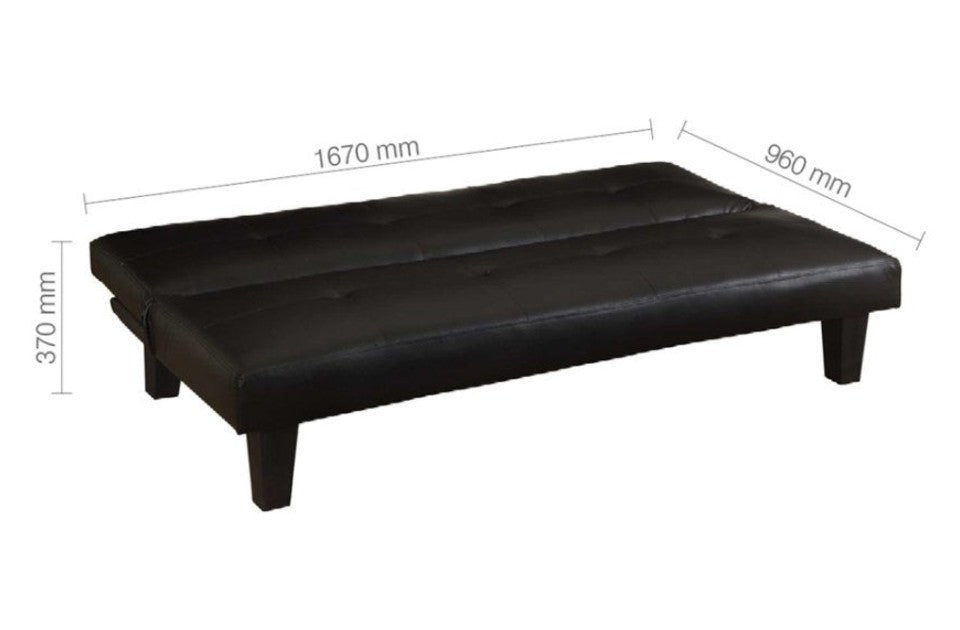 Frankie Sofa Bed Black dimensions as a bed