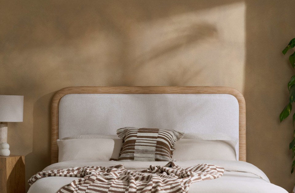 Gina White Bed Frame styled