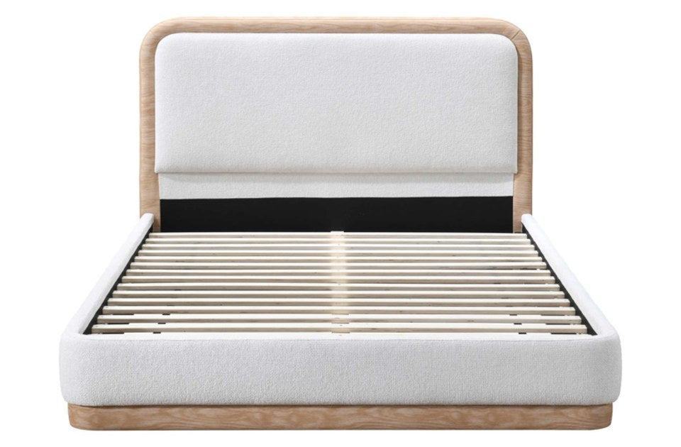 Gina White Bed Frame front view