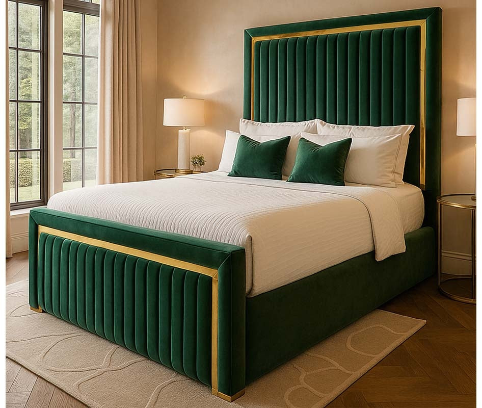 Rule The Room Gold Strip Super King Size Bed Frame