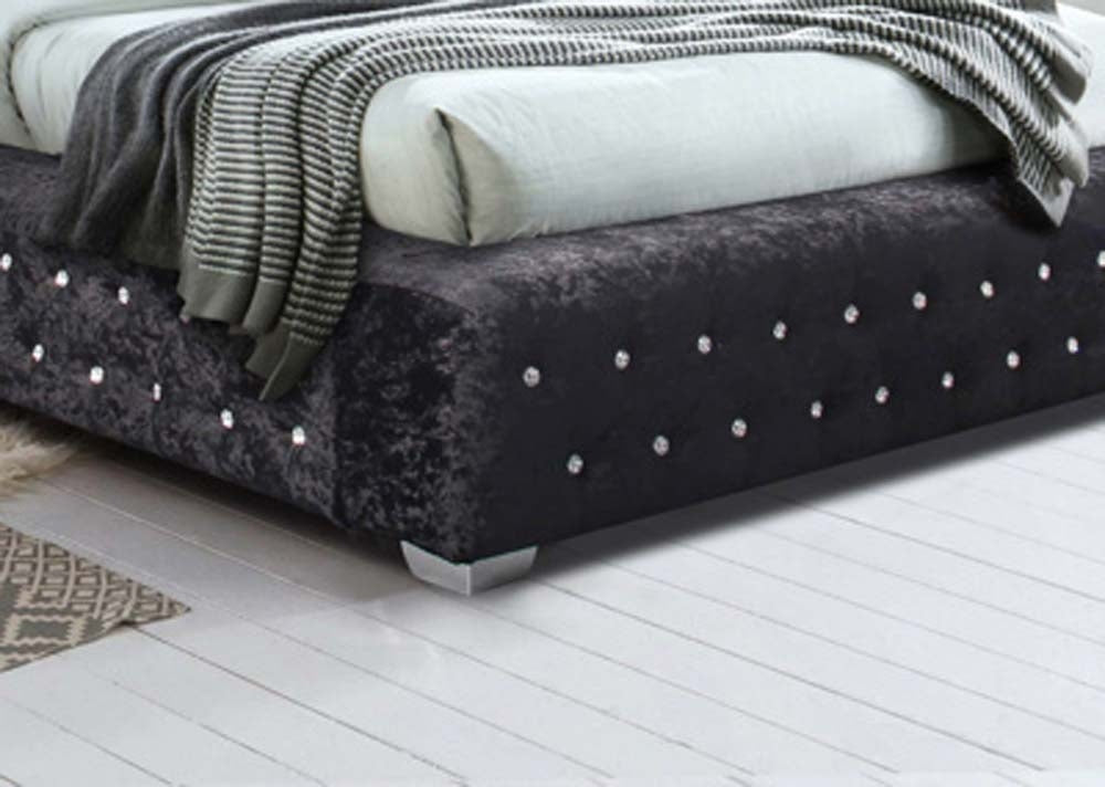 Grand Luxe Black Double Bed Frame