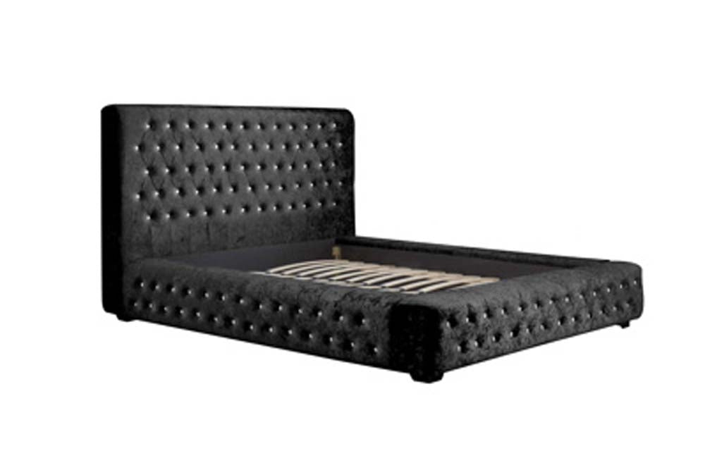 Grand Luxe Black King Size Bed Frame