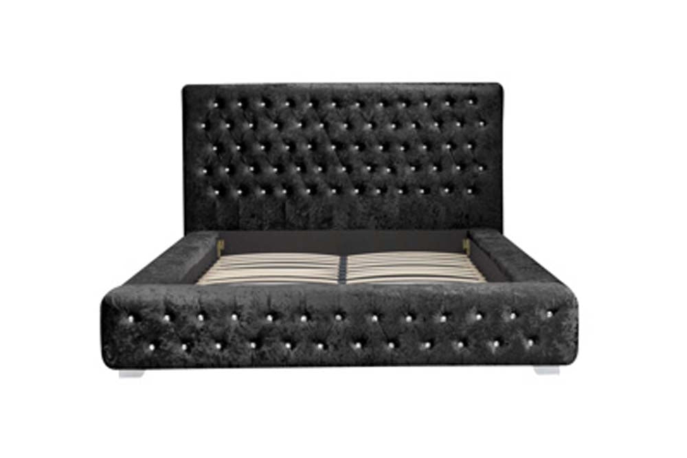 Grand Luxe Black Double Bed Frame