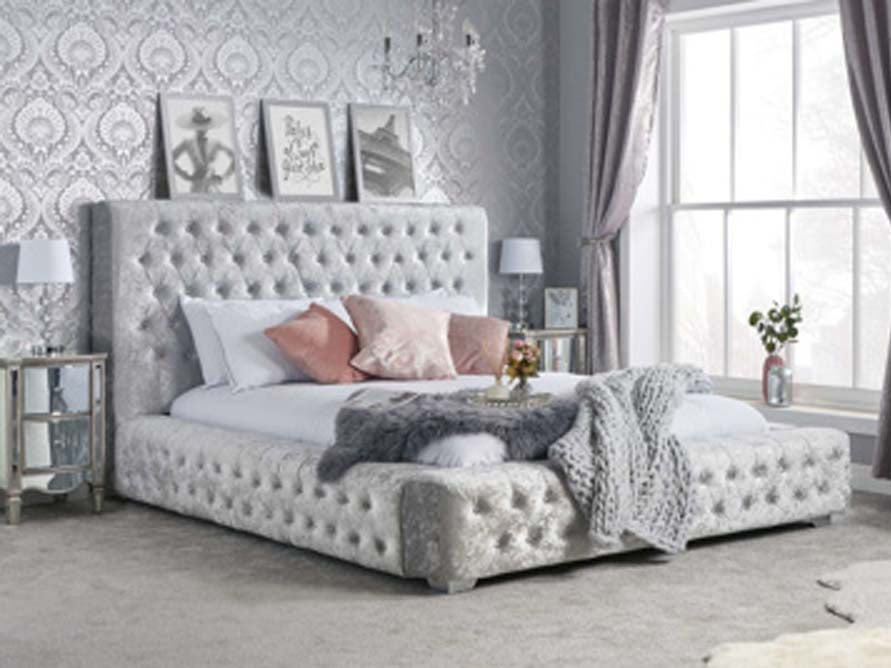 Grand Luxe Silver Super King Size Bed Frame