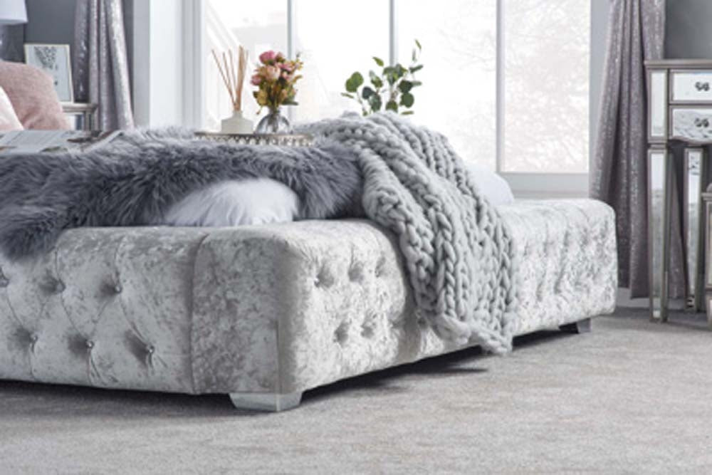 Grand Luxe Silver King Size Bed Frame