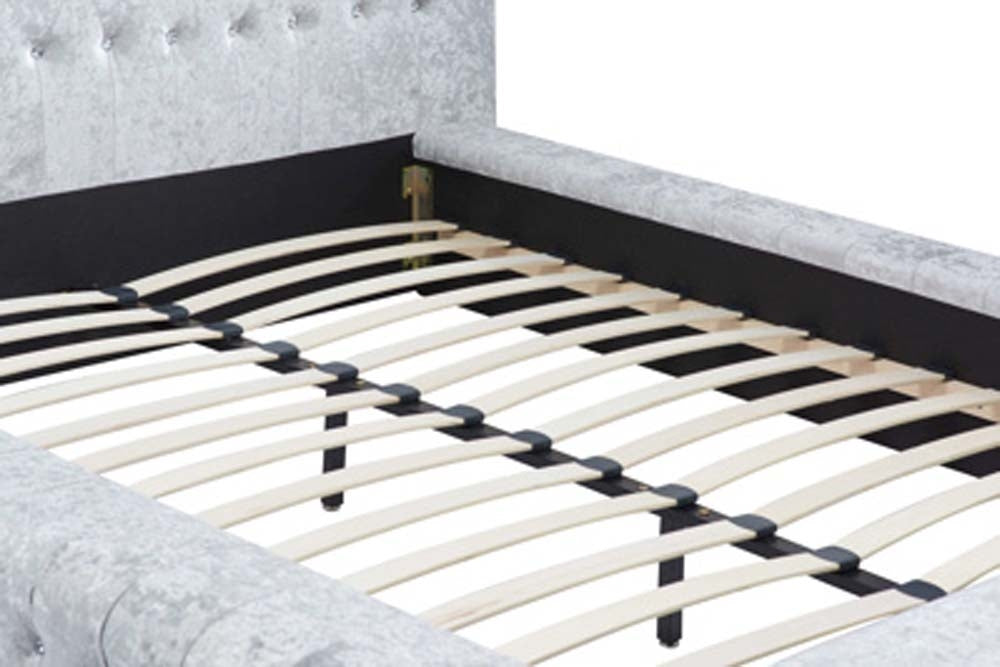 Grand Luxe Silver King Size Bed Frame