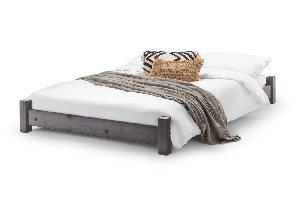 Tokyo Low Gunpowder Grey King Size Bed Frame