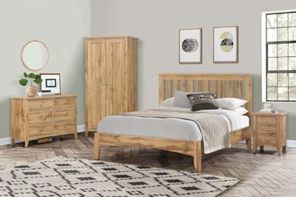 Hamstead Oak Effect Three Quarter Bed Frame