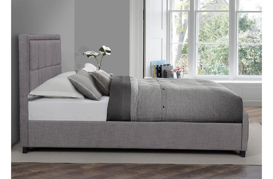 Hann Grey Fabric Three Quarter Bed Frame