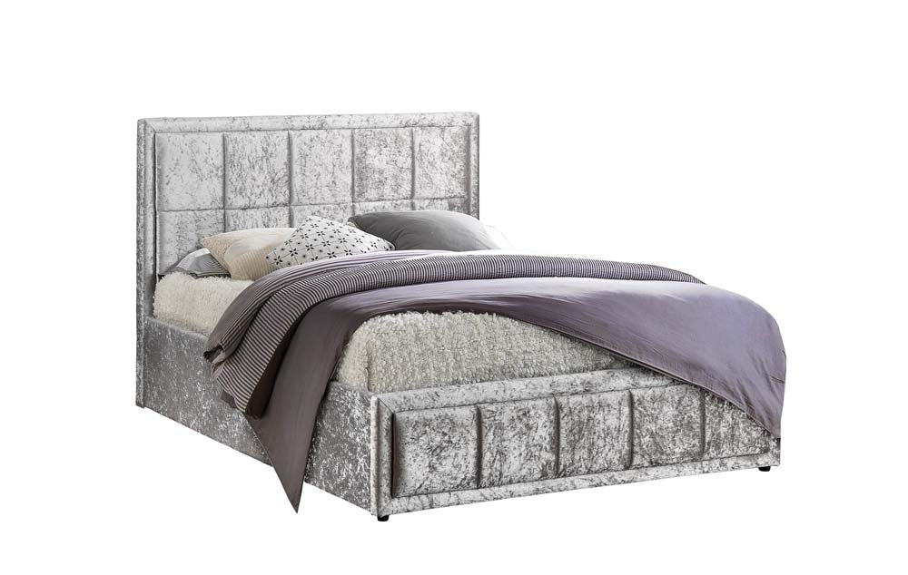 Hann Crushed Steel Ottoman Three Quarter Bed Frame
