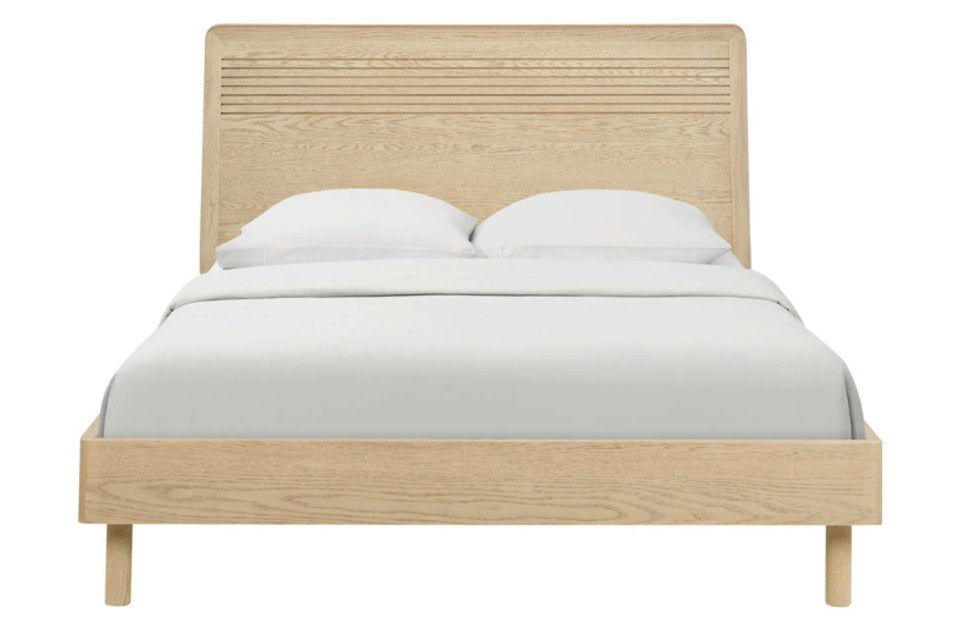 Harlem Oak Bed Frame front view