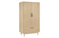 Harlem Oak 2 Door 1 Drawer Wardrobe