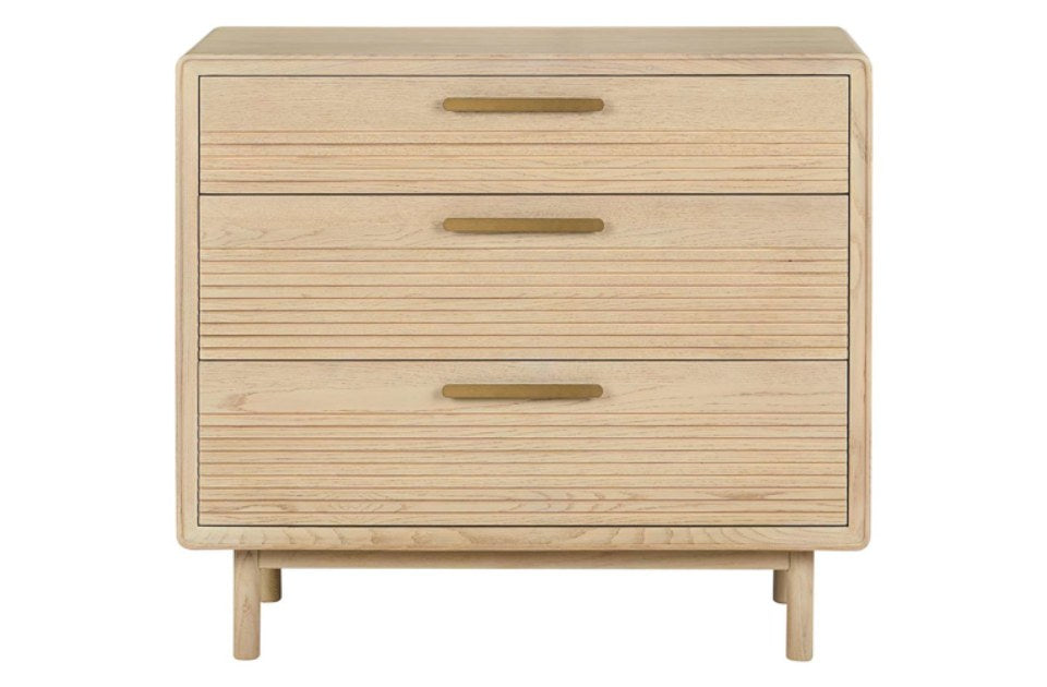 Harlem Oak 3 Drawer Chest front view
