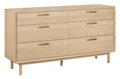 Harlem Oak 6 Drawer Chest