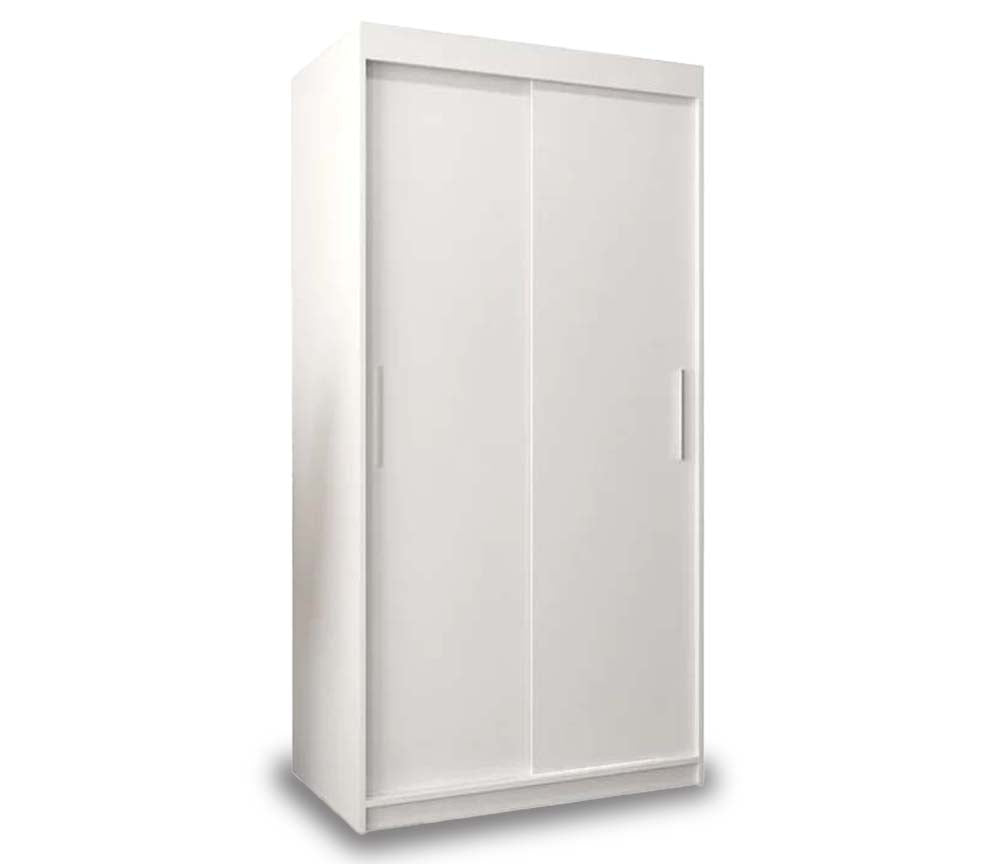 Harrogate White Sliding Door Wardrobe 100cm