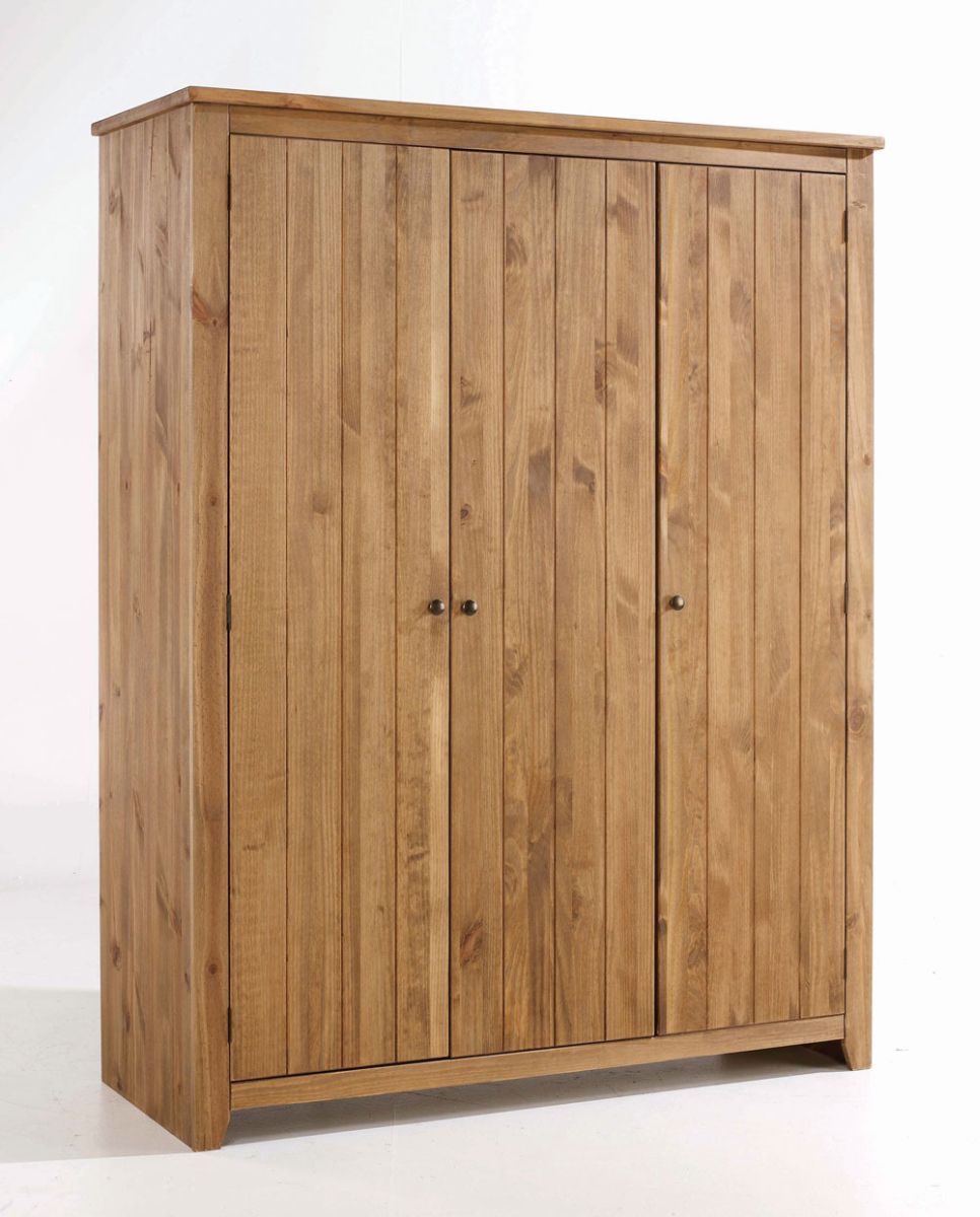Havana Rustic Pine 3 Door Wardrobe