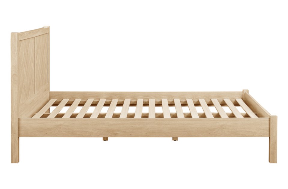 Hemmingway Oak Bed Frame side view