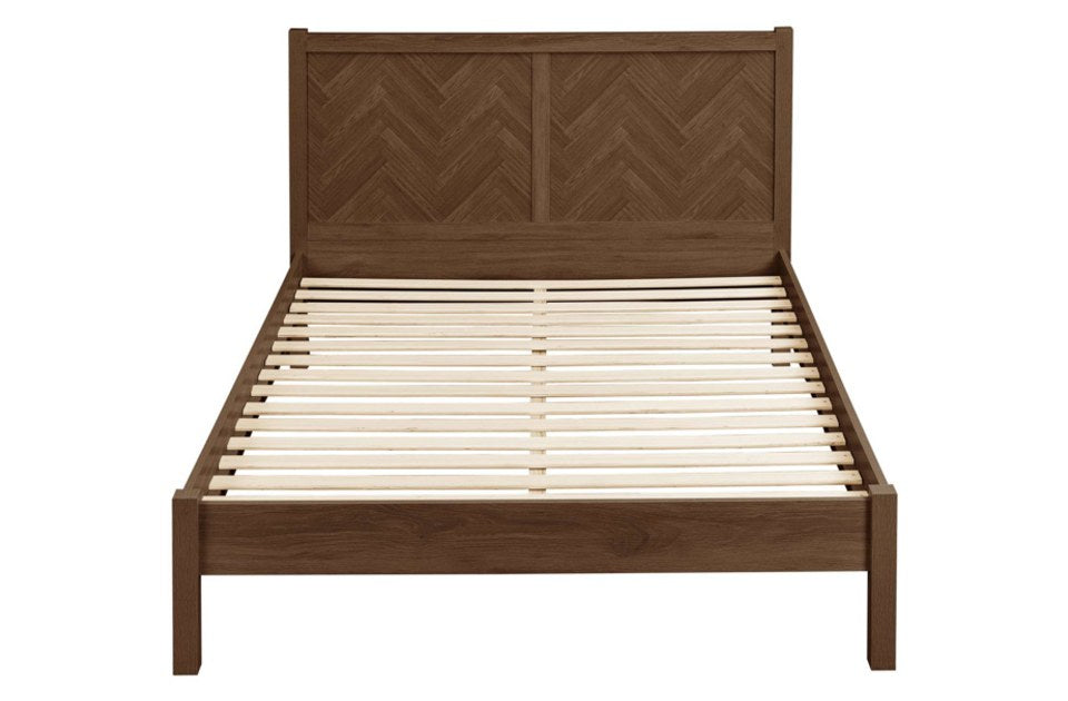 Hemmingway Walnut Bed Frame front view