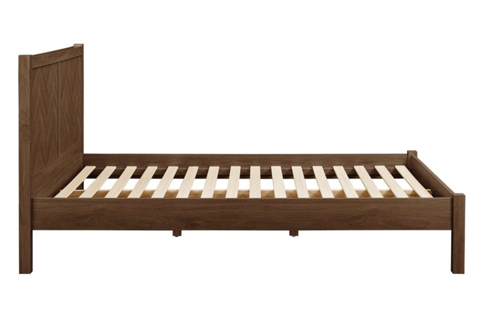 Hemmingway Walnut Bed Frame side view