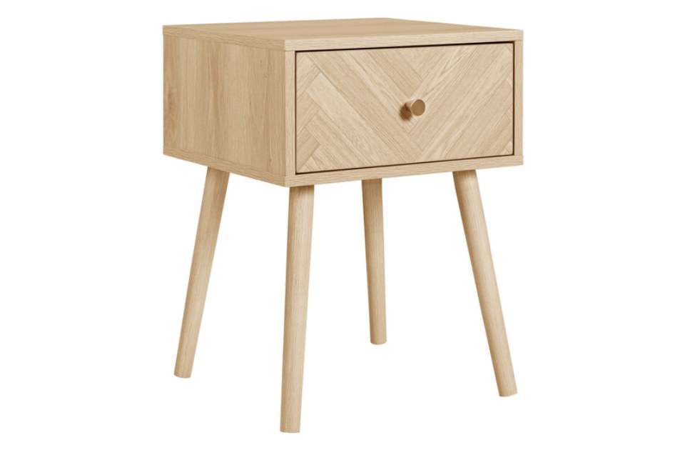 Hemmingway Oak 1 Drawer Bedside