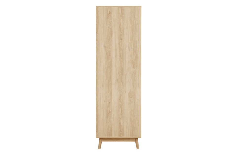 Hemmingway Oak 3 Door Wardrobe With Mirror side view