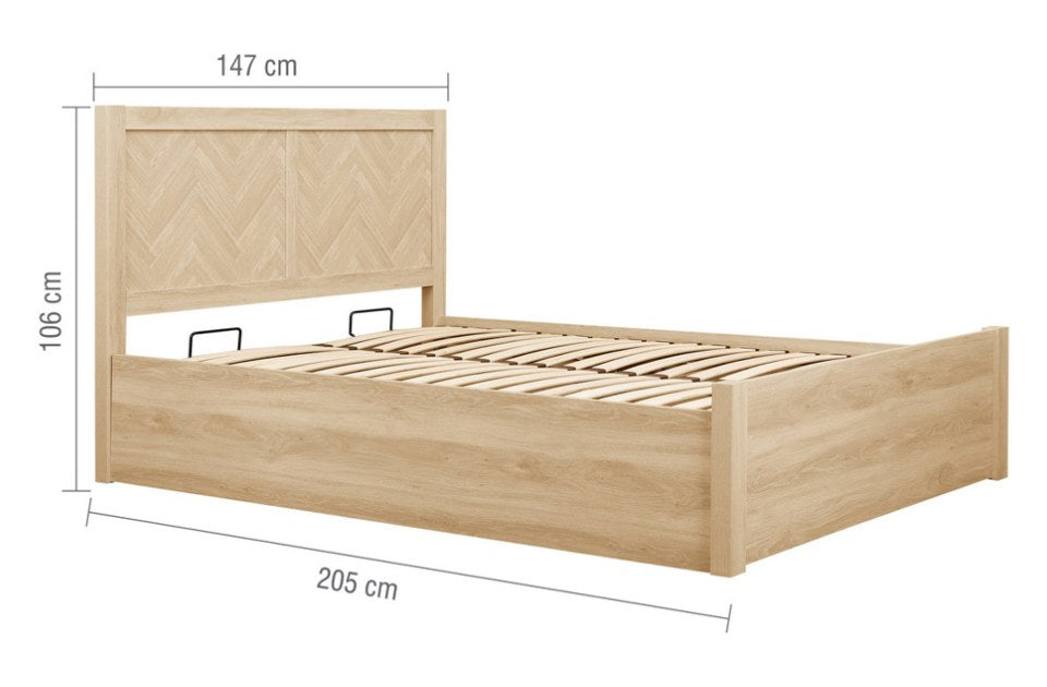 Hemmingway Double Ottoman Bed dimensions