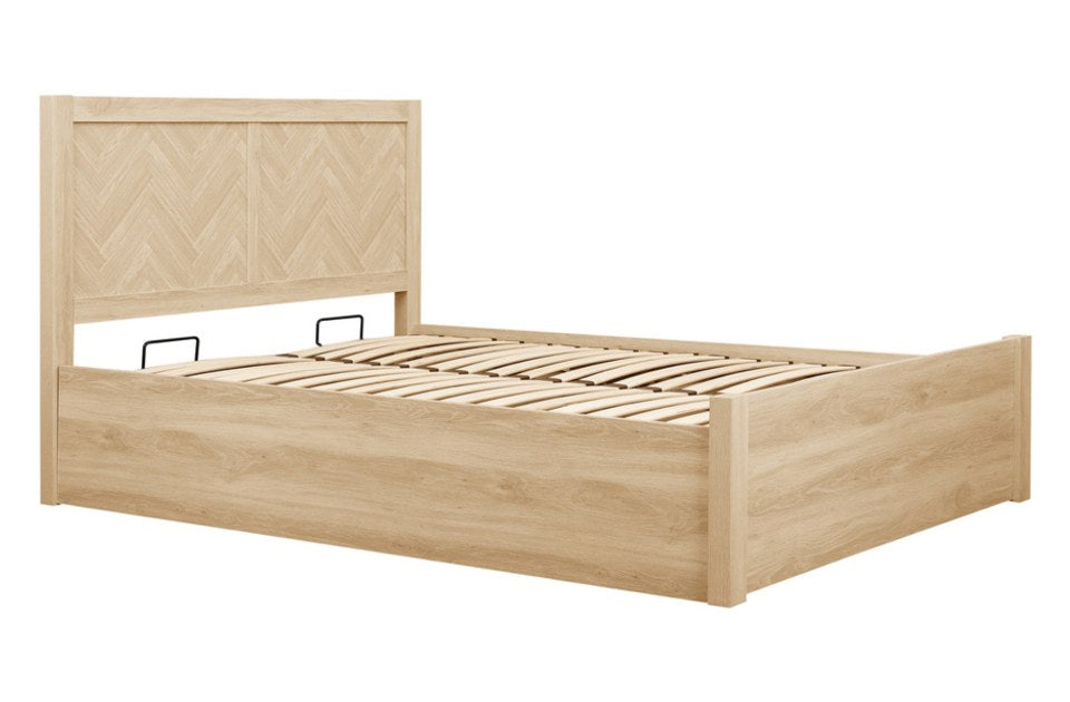 Hemmingway Oak Ottoman Bed