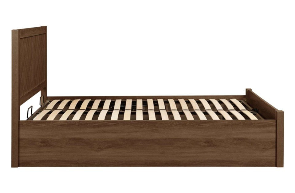 Hemmingway Walnut Ottoman Bed side view
