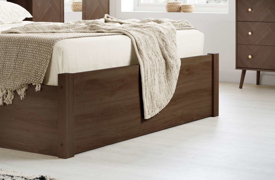 Hemmingway Walnut Ottoman Bed foot end