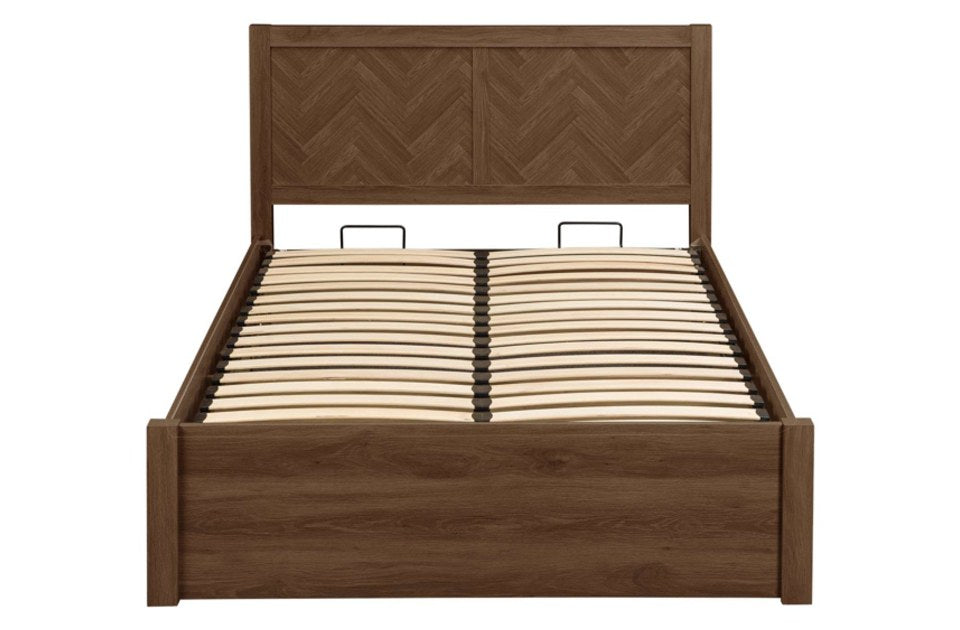 Hemmingway Walnut Ottoman Bed front view