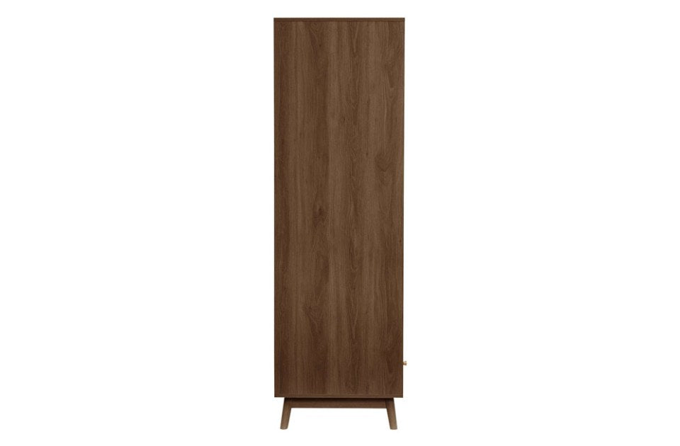 Hemmingway Walnut 2 Door 1 Drawer Wardrobe side view