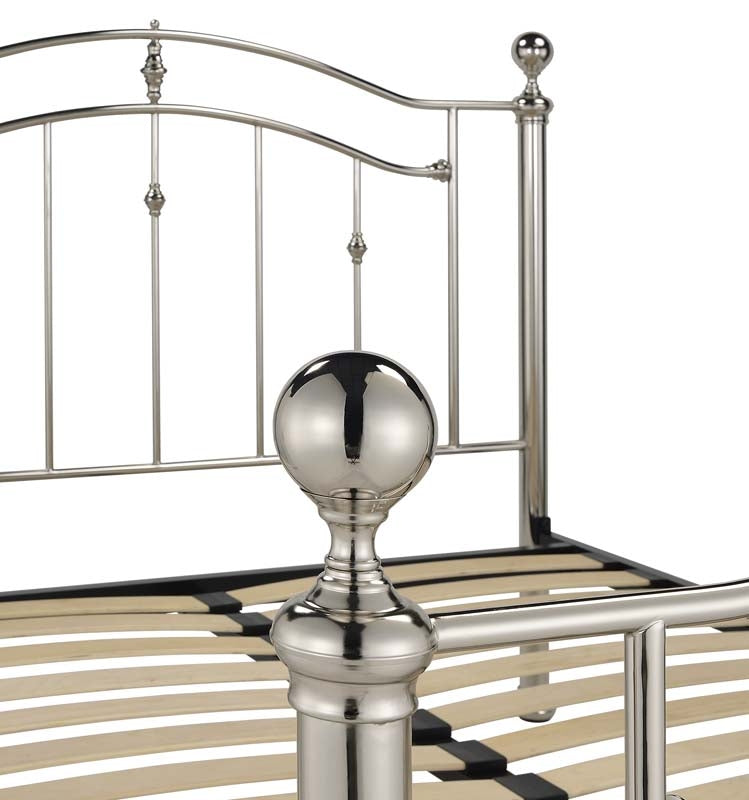 Callipso Chrome Dual Finial King Size Bed Frame