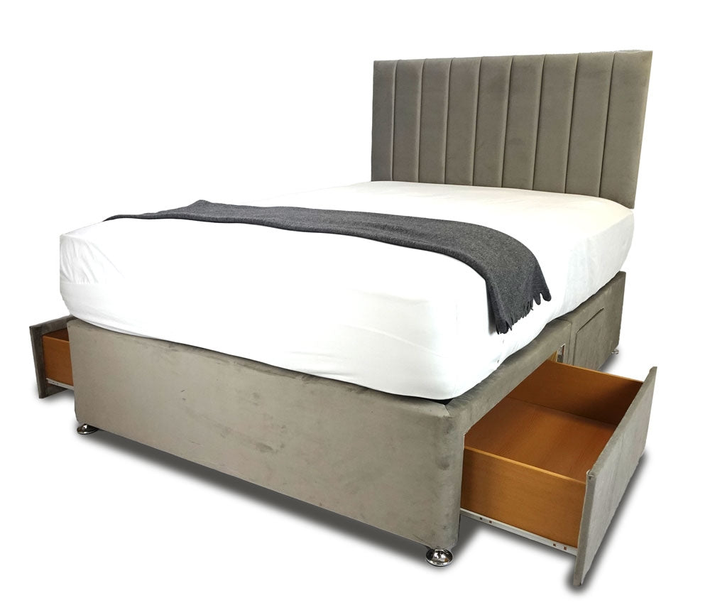 Romantic Horizon Super King Size Divan Bed Base And Headboard