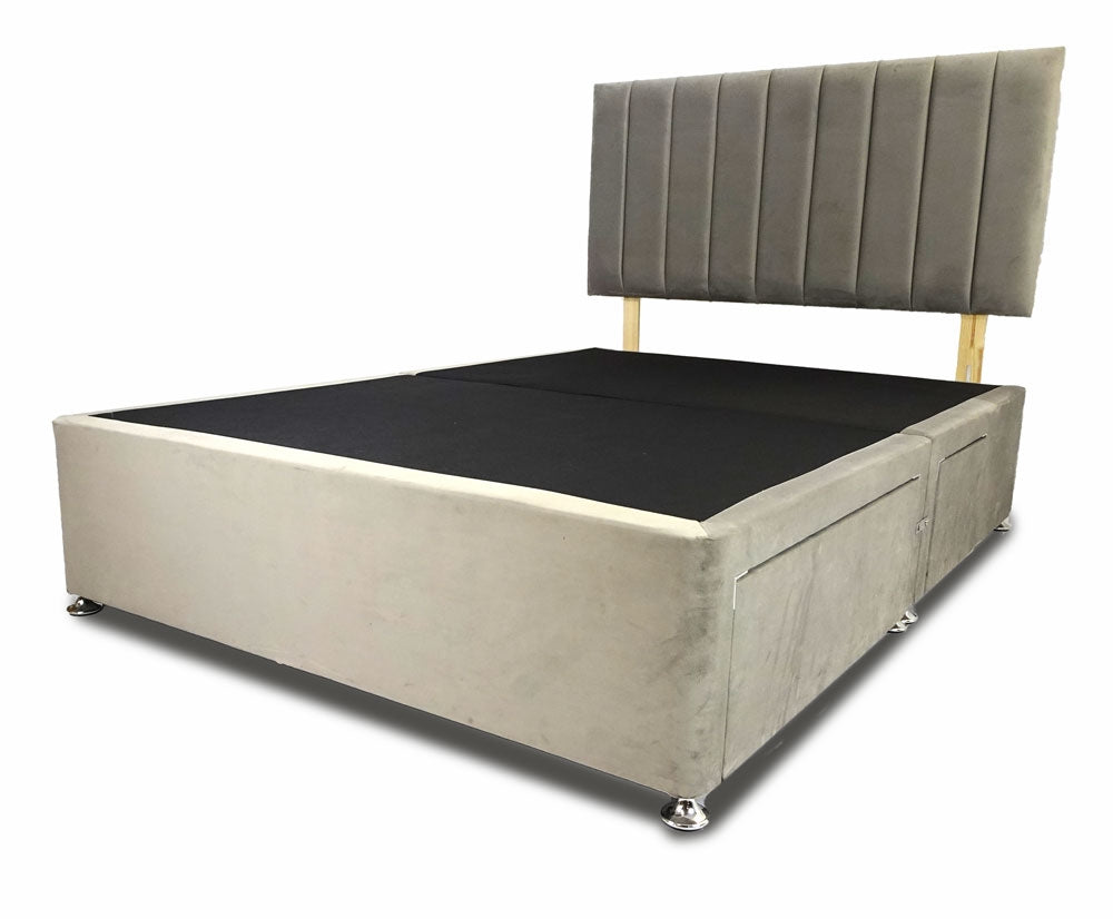 Romantic Horizon King Size Divan Bed Base And Headboard